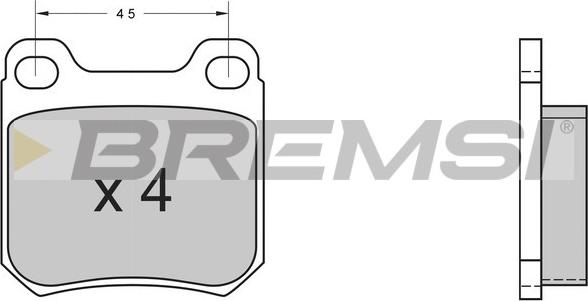 Bremsi BP2368 - Комплект спирачно феродо, дискови спирачки vvparts.bg