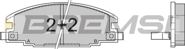 Bremsi BP2367 - Комплект спирачно феродо, дискови спирачки vvparts.bg