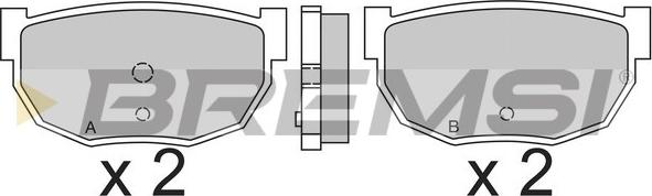 Bremsi BP2304 - Комплект спирачно феродо, дискови спирачки vvparts.bg