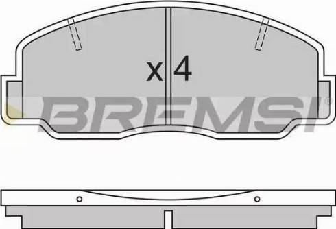 Bremsi BP2305 - Комплект спирачно феродо, дискови спирачки vvparts.bg