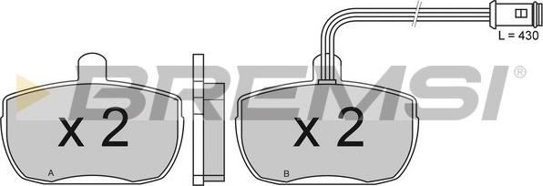 Bremsi BP2315-1 - Комплект спирачно феродо, дискови спирачки vvparts.bg