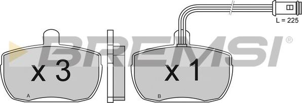 Bremsi BP2315 - Комплект спирачно феродо, дискови спирачки vvparts.bg