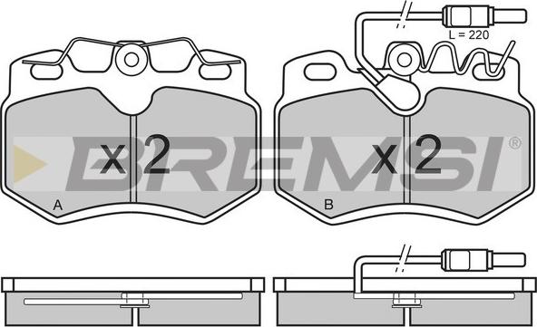 Bremsi BP2311 - Комплект спирачно феродо, дискови спирачки vvparts.bg