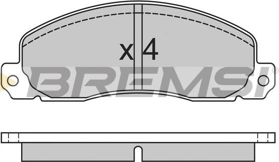 Bremsi BP2312 - Комплект спирачно феродо, дискови спирачки vvparts.bg