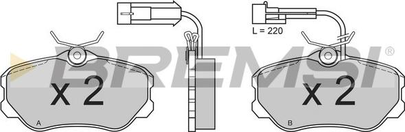 Bremsi BP2385 - Комплект спирачно феродо, дискови спирачки vvparts.bg