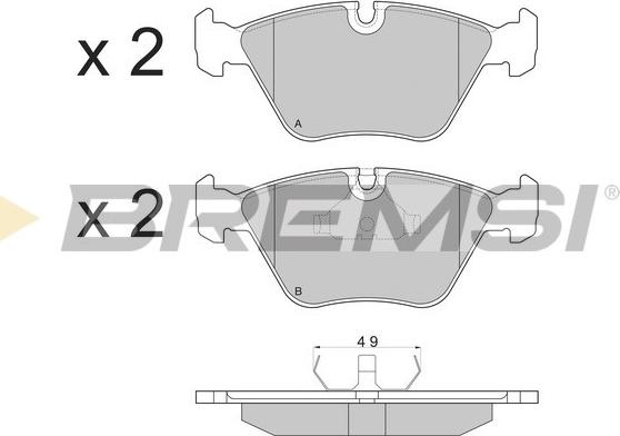 Bremsi BP2381 - Комплект спирачно феродо, дискови спирачки vvparts.bg