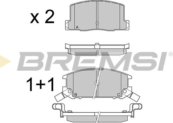 Bremsi BP2325 - Комплект спирачно феродо, дискови спирачки vvparts.bg