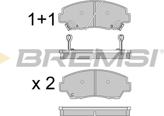 Bremsi BP2326 - Комплект спирачно феродо, дискови спирачки vvparts.bg