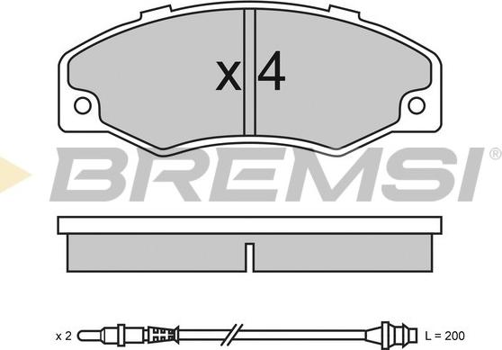 Bremsi BP2320 - Комплект спирачно феродо, дискови спирачки vvparts.bg