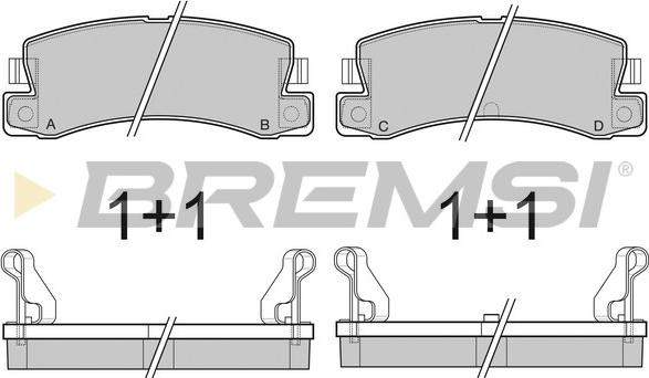 Bremsi BP2323 - Комплект спирачно феродо, дискови спирачки vvparts.bg