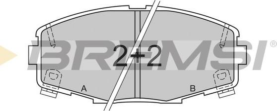 Bremsi BP2378 - Комплект спирачно феродо, дискови спирачки vvparts.bg