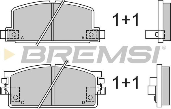 Bremsi BP2294 - Комплект спирачно феродо, дискови спирачки vvparts.bg