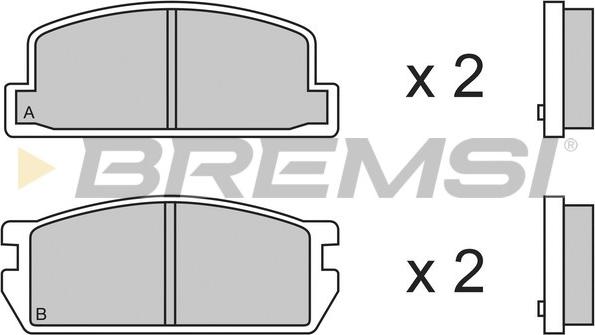 Bremsi BP2298 - Комплект спирачно феродо, дискови спирачки vvparts.bg