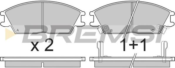 Bremsi BP2293 - Комплект спирачно феродо, дискови спирачки vvparts.bg