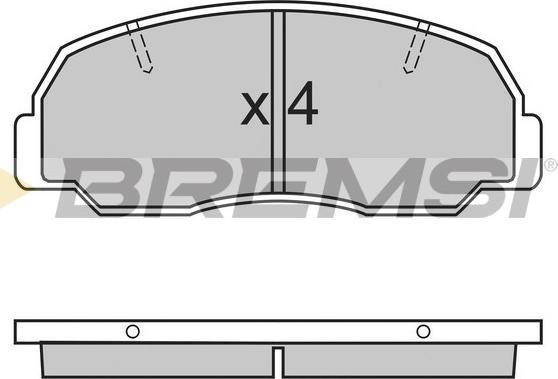 Bremsi BP2297 - Комплект спирачно феродо, дискови спирачки vvparts.bg