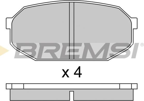 Bremsi BP2249 - Комплект спирачно феродо, дискови спирачки vvparts.bg