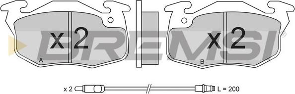 Bremsi BP2269 - Комплект спирачно феродо, дискови спирачки vvparts.bg