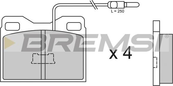 Bremsi BP2264 - Комплект спирачно феродо, дискови спирачки vvparts.bg