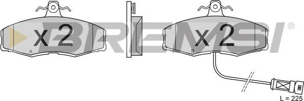 Bremsi BP2209 - Комплект спирачно феродо, дискови спирачки vvparts.bg