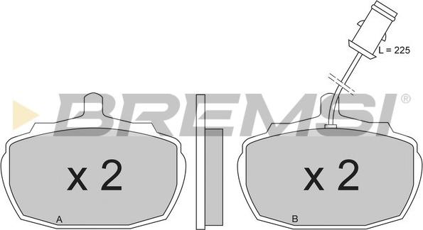 Bremsi BP2206 - Комплект спирачно феродо, дискови спирачки vvparts.bg