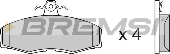 Bremsi BP2208 - Комплект спирачно феродо, дискови спирачки vvparts.bg