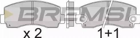 Bremsi BP2215 - Комплект спирачно феродо, дискови спирачки vvparts.bg