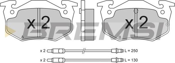 Bremsi BP2216 - Комплект спирачно феродо, дискови спирачки vvparts.bg