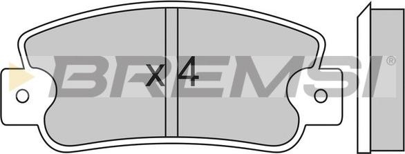 Bremsi BP2211 - Комплект спирачно феродо, дискови спирачки vvparts.bg