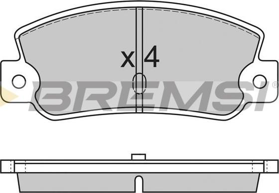 Bremsi BP2212 - Комплект спирачно феродо, дискови спирачки vvparts.bg