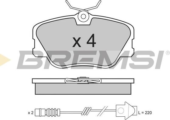 Bremsi BP2286 - Комплект спирачно феродо, дискови спирачки vvparts.bg