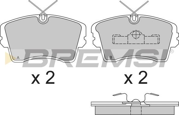 Bremsi BP2283 - Комплект спирачно феродо, дискови спирачки vvparts.bg