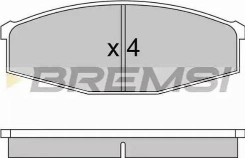 Bremsi BP2234 - Комплект спирачно феродо, дискови спирачки vvparts.bg