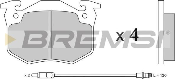 Bremsi BP2230 - Комплект спирачно феродо, дискови спирачки vvparts.bg