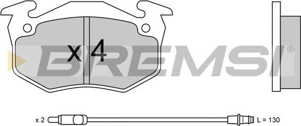 Bremsi BP2229 - Комплект спирачно феродо, дискови спирачки vvparts.bg