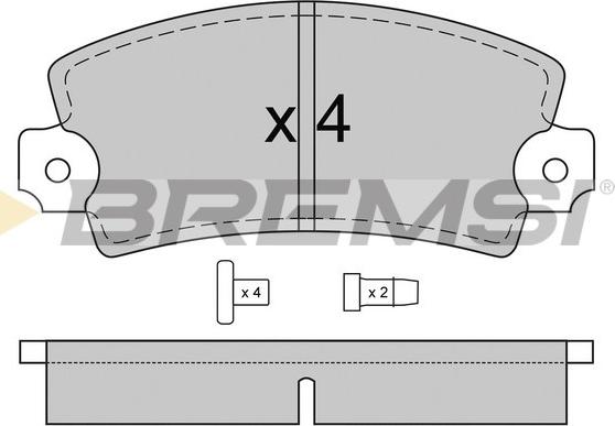 Bremsi BP2220 - Комплект спирачно феродо, дискови спирачки vvparts.bg