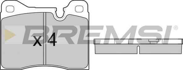 Bremsi BP2221 - Комплект спирачно феродо, дискови спирачки vvparts.bg