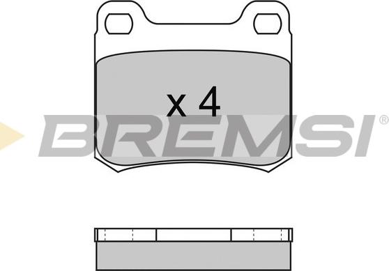 Bremsi BP2227 - Комплект спирачно феродо, дискови спирачки vvparts.bg