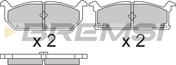 Bremsi BP2279 - Комплект спирачно феродо, дискови спирачки vvparts.bg