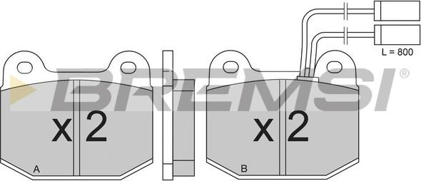 Bremsi BP2274 - Комплект спирачно феродо, дискови спирачки vvparts.bg