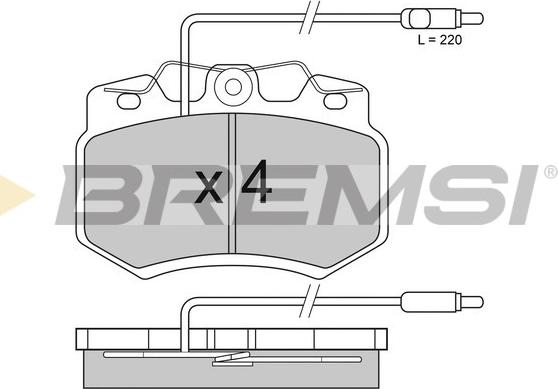 Bremsi BP2276-1 - Комплект спирачно феродо, дискови спирачки vvparts.bg