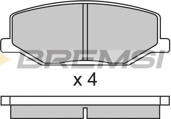 Bremsi BP2278 - Комплект спирачно феродо, дискови спирачки vvparts.bg