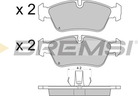 Bremsi BP2745 - Комплект спирачно феродо, дискови спирачки vvparts.bg