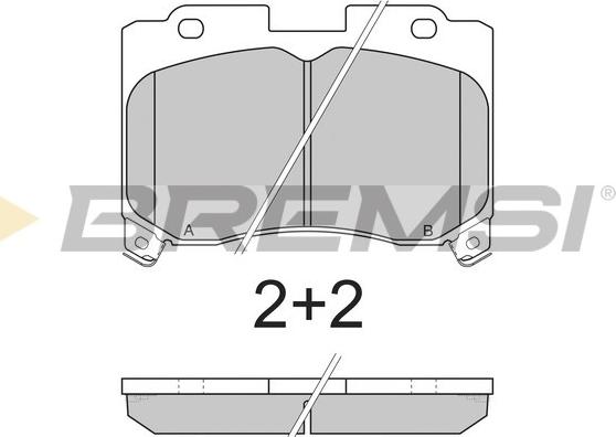 Bremsi BP2740 - Комплект спирачно феродо, дискови спирачки vvparts.bg