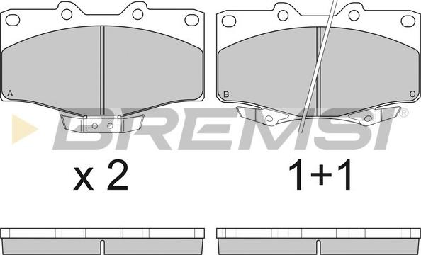 Bremsi BP2748 - Комплект спирачно феродо, дискови спирачки vvparts.bg