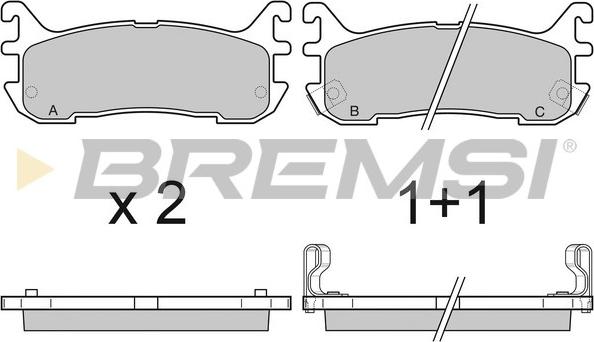 Bremsi BP2759 - Комплект спирачно феродо, дискови спирачки vvparts.bg