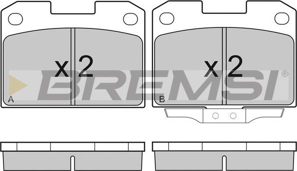 Bremsi BP2755 - Комплект спирачно феродо, дискови спирачки vvparts.bg