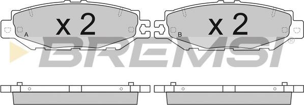 Bremsi BP2753 - Комплект спирачно феродо, дискови спирачки vvparts.bg