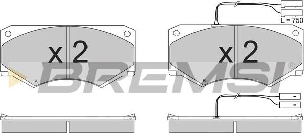 Bremsi BP2769 - Комплект спирачно феродо, дискови спирачки vvparts.bg