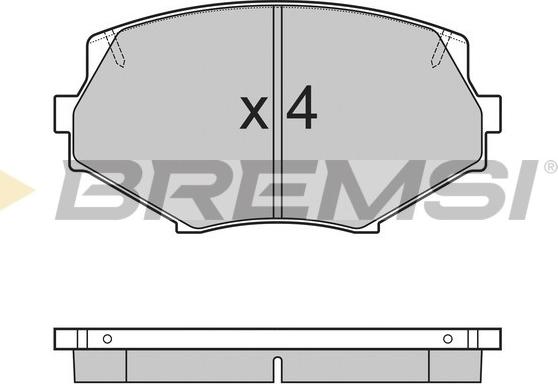 Bremsi BP2760 - Комплект спирачно феродо, дискови спирачки vvparts.bg