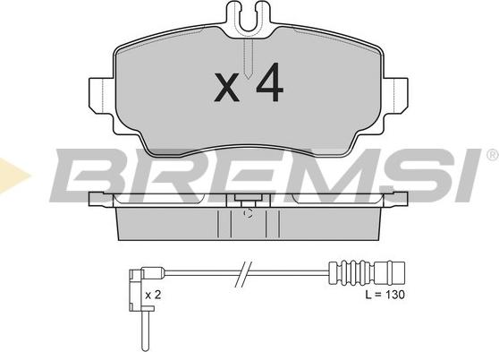 Bremsi BP2763 - Комплект спирачно феродо, дискови спирачки vvparts.bg